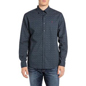 Replay Herenoverhemd regular fit, 010 donkerblauw, XS