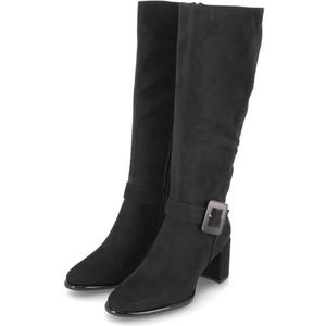 MARCO TOZZI Dames hoge laarzen met hak Vegan met gesp, Black Com., 41 EU