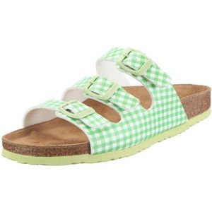 Dr. Brinkmann Dames 700482 pantoletten, Groen Groen Wit, 40 EU