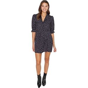 TRENDYOL Dames Mini Shift Regular Fit Geweven Jurk, zwart, 38