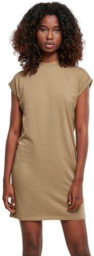 Urban Classics - Turtle Extended Shoulder Jurk - Kaki - Dames