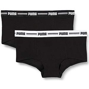 PUMA Hipster Panties voor dames, verpakking van 2 stuks, zwart, XL