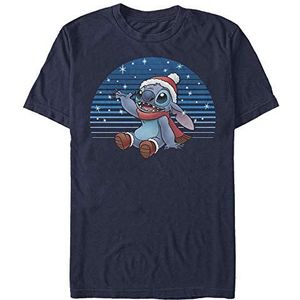 Disney Classics Lilo & Stitch - Snowing Stitch Unisex Crew neck T-Shirt Navy blue L