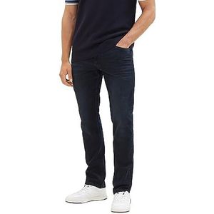 TOM TAILOR Josh Regular Slim Jeans voor heren, met stretch, 10170-Blue Black Denim, 29W x 30L