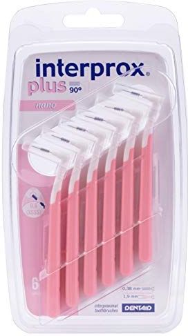 INTERPROX PLUS - Nano 0.6 - Interdentale Brossettes - Rose - Blister van 6 stuks