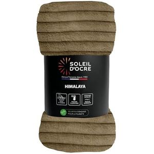 Soleil d'ocre, Himalaya Camel Flanel en Fluwelen Sprei, 220 x 240 cm