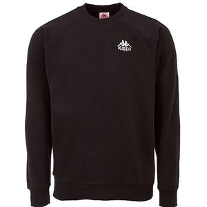 Kappa Heren sweatshirt STYLECODE: 70542 TAULE MEN | lange mouwen shirt, retro look hoodie, pullover sweater longshirt, regular fit | zwart I S, zwart, S