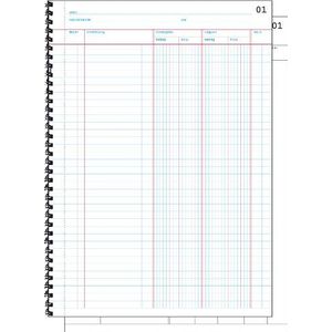 SIGEL Expres 30225 Doorschrijfkasboek met b.t.w. kolommen, spiraalvormig, genummerd, SD-papier - Nederlands kassabonboek zelfkopiërend A4, van duurzaam papier