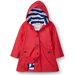 Hatley Splash regenjas voor meisjes, Rood & Marine, 7 jaar