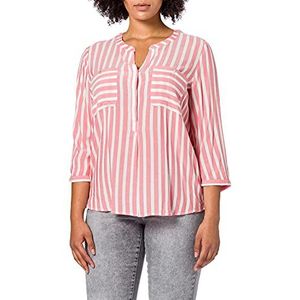 TOM TAILOR Dames blouse met strepen 1016190, 26019 - Peach Offwhite Vertical Stripe, 40