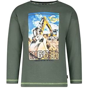 SALT AND PEPPER Jongens Jongens Jongens L/S Digger Print T-shirt, Kaki, Normaal, kaki, 92/98 cm