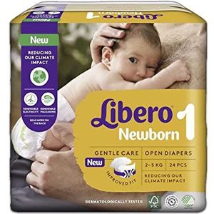 Libero Newborn Pannolini voor Bambini da 2-5 kg, 24 Pannolini