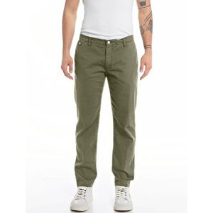 Replay Heren Regular fit Chino Jeans Benni X-Lite Plus collectie, 833 Light Military, 34W x 34L