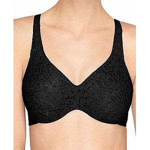 Wacoal Women's Halo Lace Full Coverage Underwire Bra, Black, 38DD