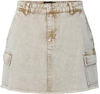 Pcfay - Cargo Denim - Spijkerrok - Mini-lengte