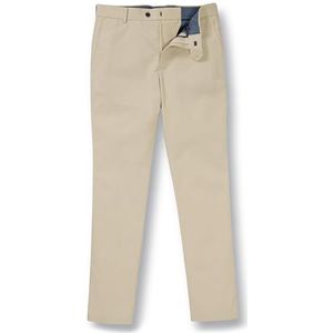 Charles Tyrwhitt Chinobroek voor heren, ultieme strijkvrije chino van stretchsteen, slim fit, casual katoenen chino voor werk, reizen en dagelijks gebruik, Steen, 36W / 30L