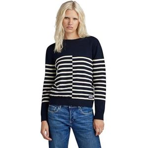 G-STAR RAW Broken Stripe Jumper, Blauw (Salute D24489-d563-c742), L