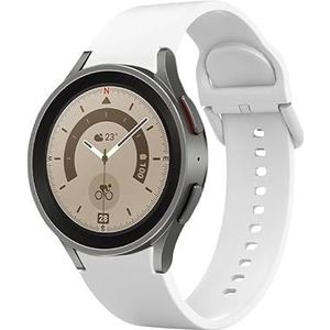System-S Armband 20 mm van siliconen voor Samsung Galaxy Watch 5 4 Smartwatch in wit, wit, Eine Grösse, Klassiek