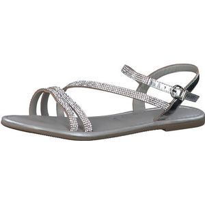 Tamaris 1-28113-42 Damessandalen, Silver Glam, 41 EU