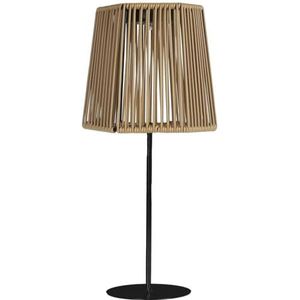 HOME DECO FACTORY, LAO0189, Beige Outdoor Solar Lamp, Modern and Ecological Design, Durable and Economical Lighting, Easy Installation, H40 cm, Brown Color