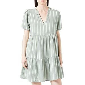 ONLY Vrouwelijke jurk met V-hals, Desert Sage/Aop: ocean Stripe, L