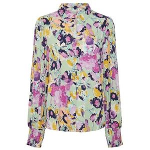 Y.A.S Dames Yasalira Ls Shirt S. Noos overhemd, Quiet Green/Aop: annina Print, XS