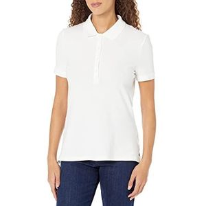 Amazon Essentials Poloshirt voor dames,Kleur: wit,M-L