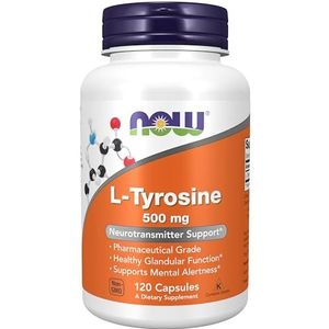 Now Foods L-tyrosine 500 mg (vrije vorm) 120 capsules