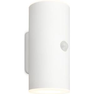 BRILONER - LED wandlamp oplaadbare batterij met bewegingsmelder, schemersensor, 20 sec. timer, LED spot voor buiten, buitenlamp, 15,5x7x8,5 cm (HxBxD), wit