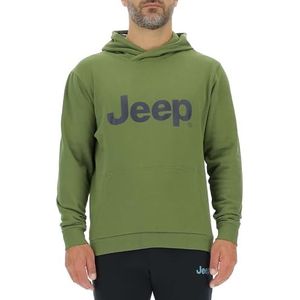 JEEP O102886-E100 J Capuchontrui voor heren - Grote Print J23W Heren Olive Green S