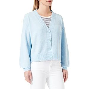 Vero Moda Vmdoffy LS V-hals button cardigan voor dames, Blauwe klok/detail: Melange, XS