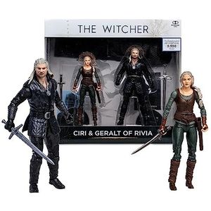 McFarlane Toys The Witcher Geralt von Riv & Ciri, Netflix (seizoen 3), 18 cm, figuur uit collectie en accessoires, filmfiguren, vanaf 12 jaar Lansay