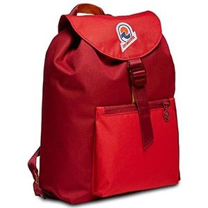 Invicta Rugzak - Mini Alpino ColorBLOCK, rood - tas voor dames vrije tijd - kantoorrugzak, reizen, Rood, Eén maat, Modern
