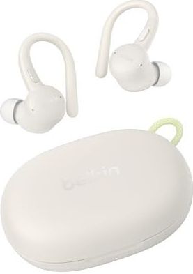 Belkin SoundForm ActiveFit Oordopjes Draadloos, met Microfoon, 36 Uur Batterijduur, IP54 Waterbestendig, Snel Opladen via USB-C - Bluetooth Earbuds voor o.a. iPhone, iPad, Galaxy, Pixel - Zand