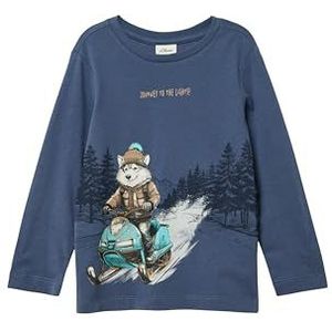 s.Oliver - T-Shirt - Geruwd Katoen - Vrolijke Print