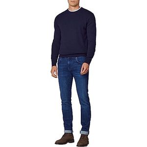 Hackett London Blauwe Powerflex Jeans voor heren, Blauw (Denim Blue), 38W / 28L