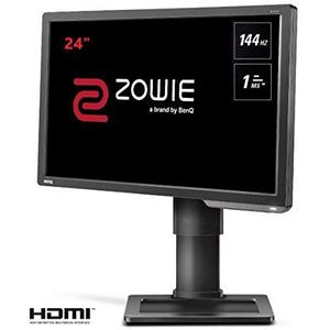 BenQ Zowie XL2411P Gamingmonitor, 24 inch, 144 Hz (1 ms reactietijd, in hoogte verstelbaar, Zwart eQualizer, Display Port) voor pc-spelers,Zwart