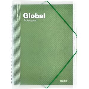 ADDITIO - Global map voor leraren, beoordeling, afsprakenplanner, vergaderingen, afmetingen 24 x 32 cm, Catalaans, groen