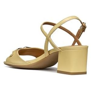 Geox D New ERAKLIA 50 sandalen met hak voor dames, geel (LT Yellow), 37,5 EU, geel, 37.5 EU