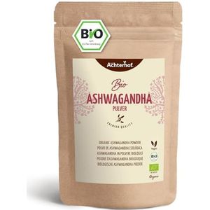 Ashwagandha poeder biologisch 1000g | echte gemalen ashwagandha wortel uit India | Indiase ginseng | Ayurveda | ideaal om toe te voegen aan smoothies, sappen en gouden melk | vom Achterhof