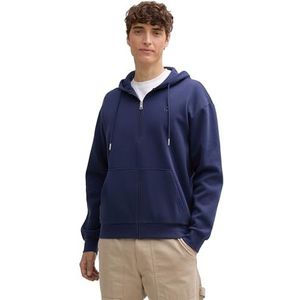 TOM TAILOR Denim Sweatjack voor heren, 34590 - Dark Blueberry, XL
