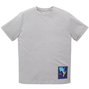 TOM TAILOR T-shirt voor jongens en kinderen met fotoprint, 17590 - Smoky Grey, 128 cm