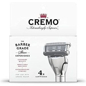 CREMO - Barber Grade scheermes navullingen voor mannen - Premium Shave - Pack van 4 mesjes Refill