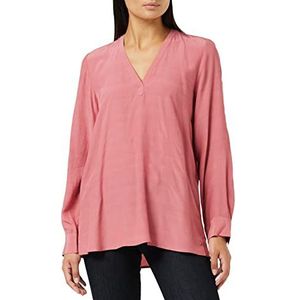 Tommy Hilfiger Viscose Solid V-hals blouse LS, Desert Sky, 30 dames, Engels, roze, 32