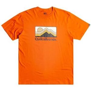 Quiksilver T-shirt met korte mouwen Heren QS Gradient Mountains SS XS Bruin