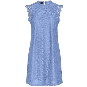 PIECES Pcolline Sl Lace Dress Noos Damesjurk, Hydrangea., XL