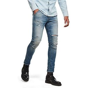 G-STAR RAW Jeans heren 5620 3D Slim , Blauw (Worn in Ripped Blue Faded B767-b190) , 28W / 32L