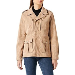 Desigual CHAQ_AMAR Faux Leather Jacket, Brown, M