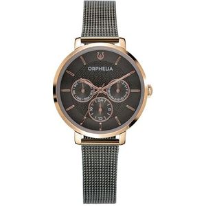 ORPHELIA Derby dameshorloge met multi-wijzerplaat, met mesh roestvrij stalen armband, groen, armband