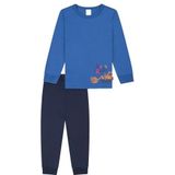 Schiesser - Jongens Pyjama Set - Blauw - Lange Pyjama - 100% Biologisch Katoen